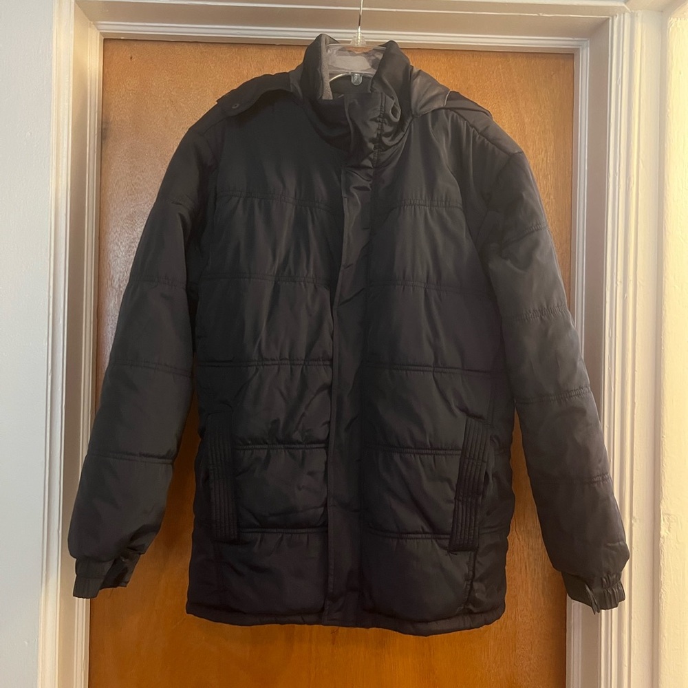 NordicTrack Men’s Navy Blue Hooded Puffer Jacket